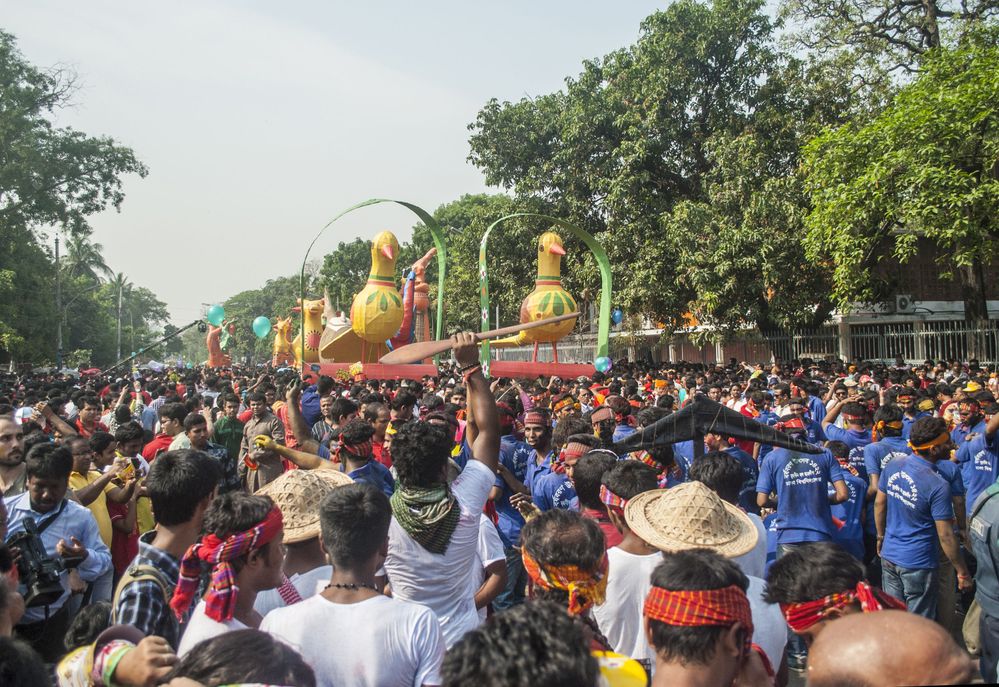 Mangal Shobhajatra at Pohela Baishakh in Bangladesh. UNESCO recognises Mangal Shobhajatra as cultural heritage. (Web Source)