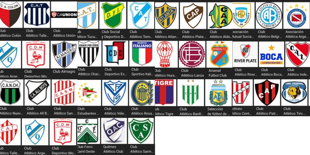 Escudos de equipos de fútbol