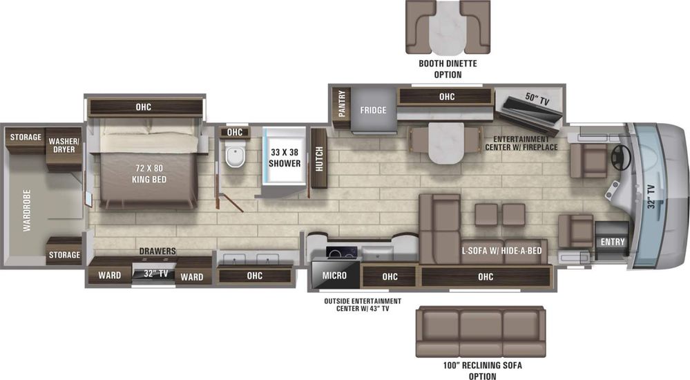 CAPTION: Floor plan of our home on wheels