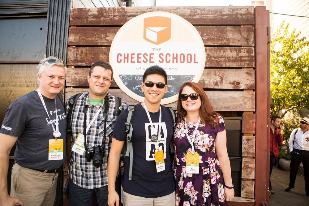 Local Guides visiting the Cheese School on the Geo Walk