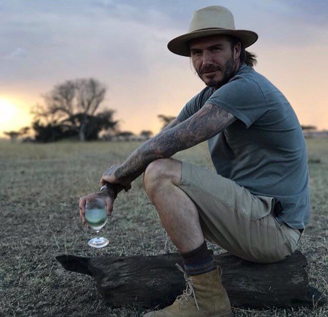 David Beckham at Serengeti national Park Tanzania..pic by David Beckham