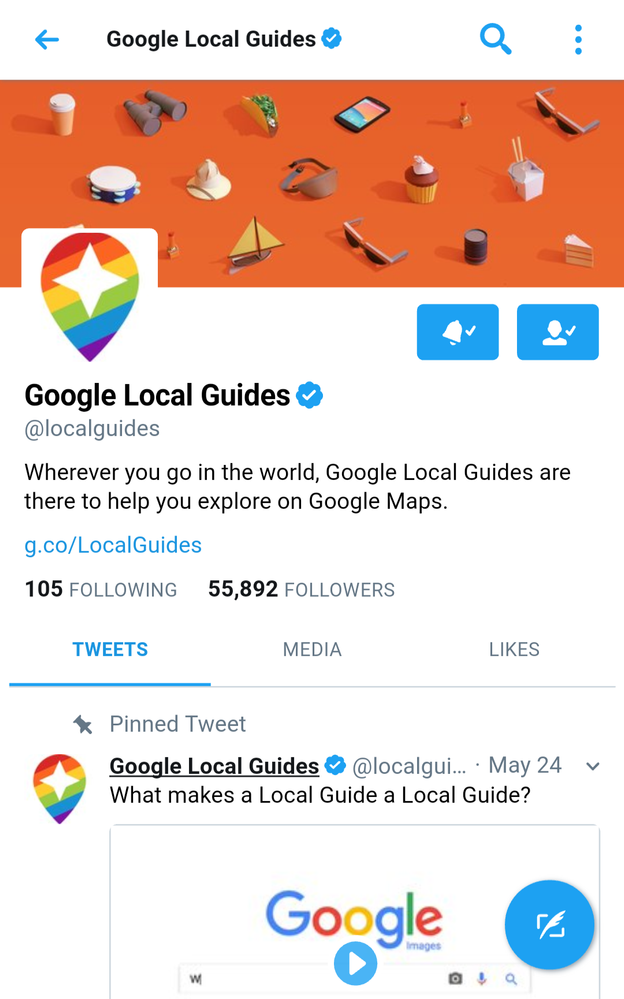 Google Local Guides Twitter Profile