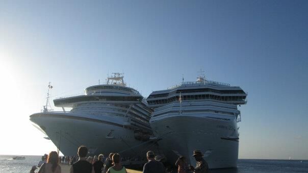 The Ruby Princess and another ship