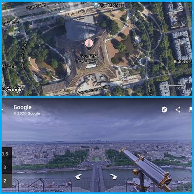 Eiffel tower   (@ Screenshot Captured from Google Maps)