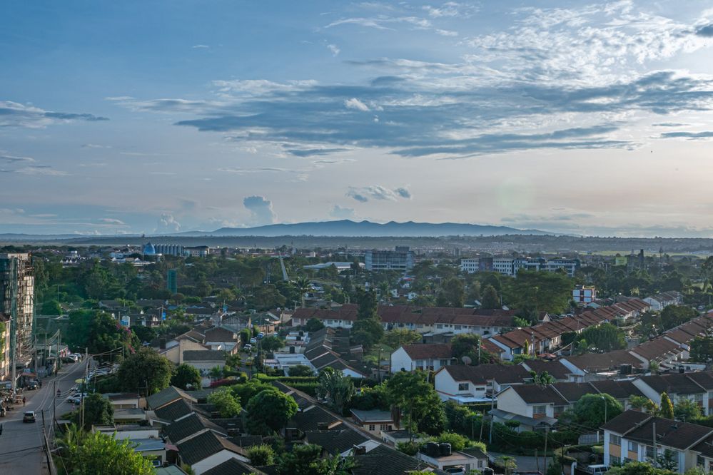 Ngong Hills viewed from South B Estate, Nairobi (Photo by RobAo)