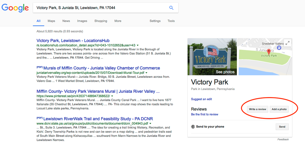 Victory Park • Lewistown • Pennsylvania