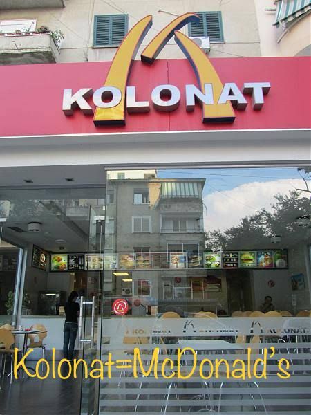 caption: shop front of Kolonat, in Tirana, capital city of Albania. source:googleimages