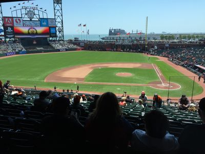 San Francisco Giants. On a hot, sunny day, try to get "shade" seats if you can.