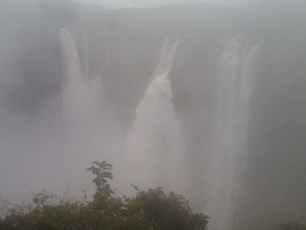 due to fog  water falls fade......