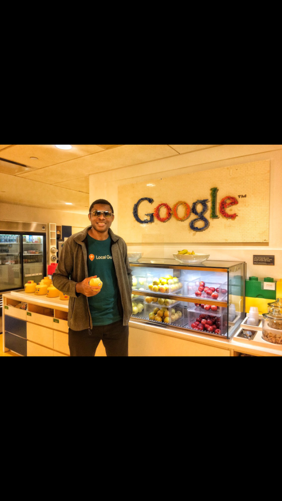 Eating one  Google apple in Big apple