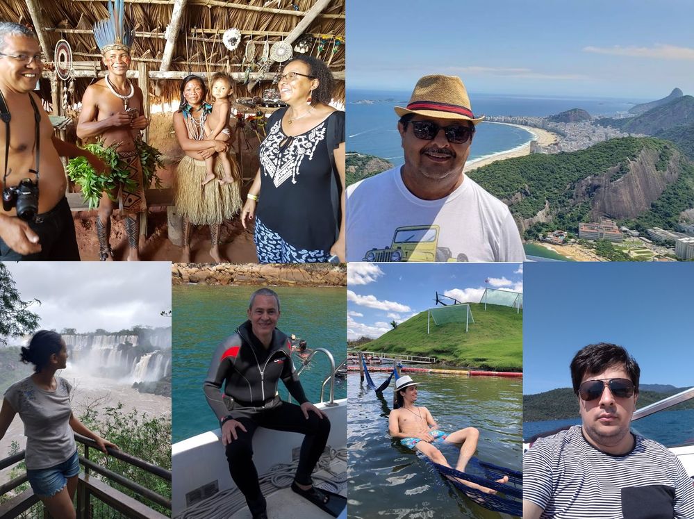 Caption: A collage of photos showing Local Guides during their favorite vacations. (Local Guide @AlexandreCampbell)