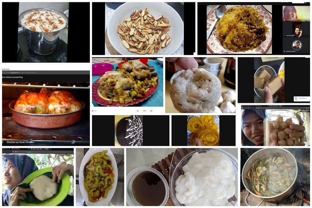 Caption: A collage of food images that Local Guides presented during a meet-up. (Local Guide @Velvel).
