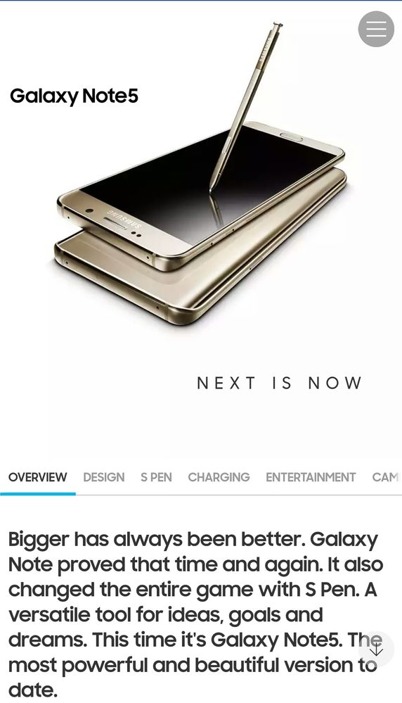 The pic from Samsung site