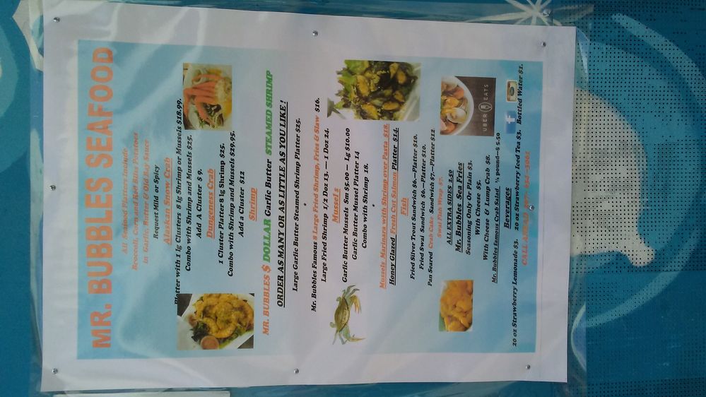Mr. Bubble seafood truck another hidden gem located on Ridge ave. Its a seafood food truck fyi the menu has changed